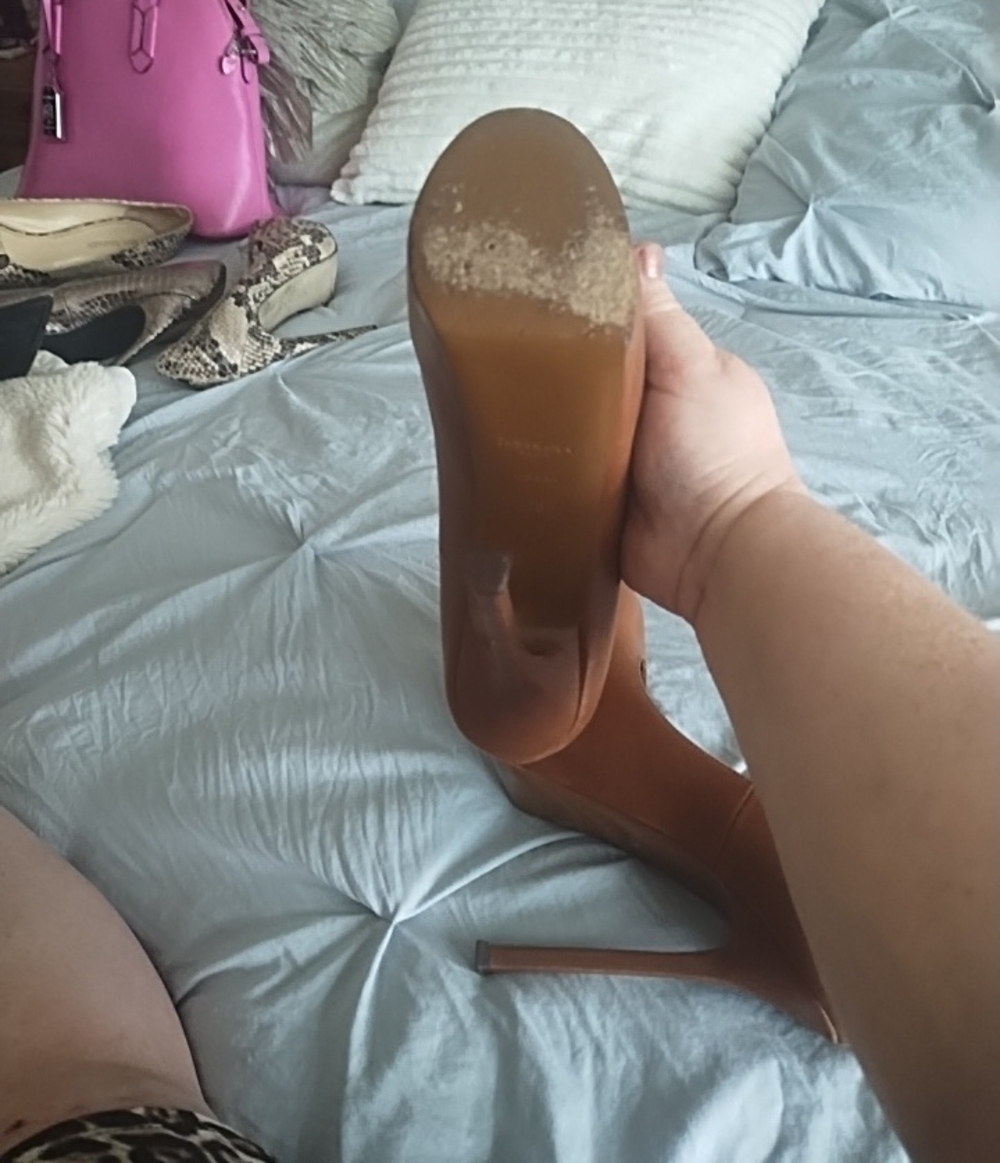 YSL Tributoo Brown Women's Platform Pumps 38 - Picture 3 of 4